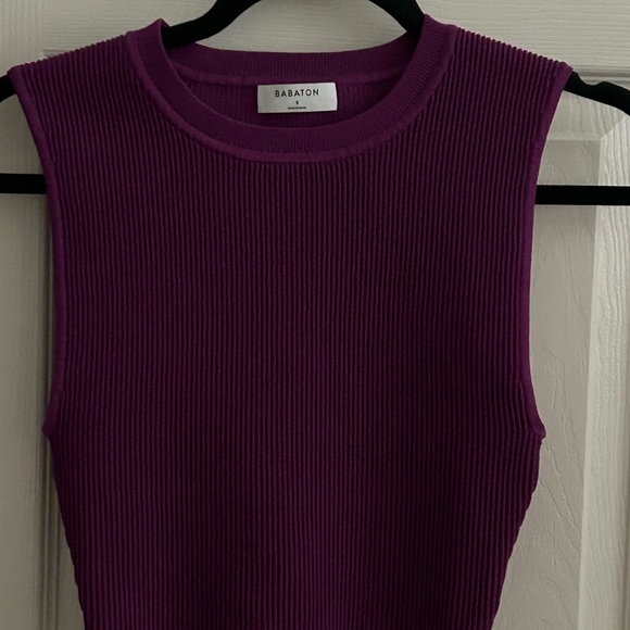 Babaton Ribbed Crop Tee - Picture 2 of 6
